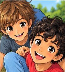 Amigos sonriendo