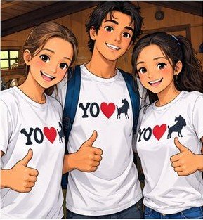 Amigos con playera Yo Amo