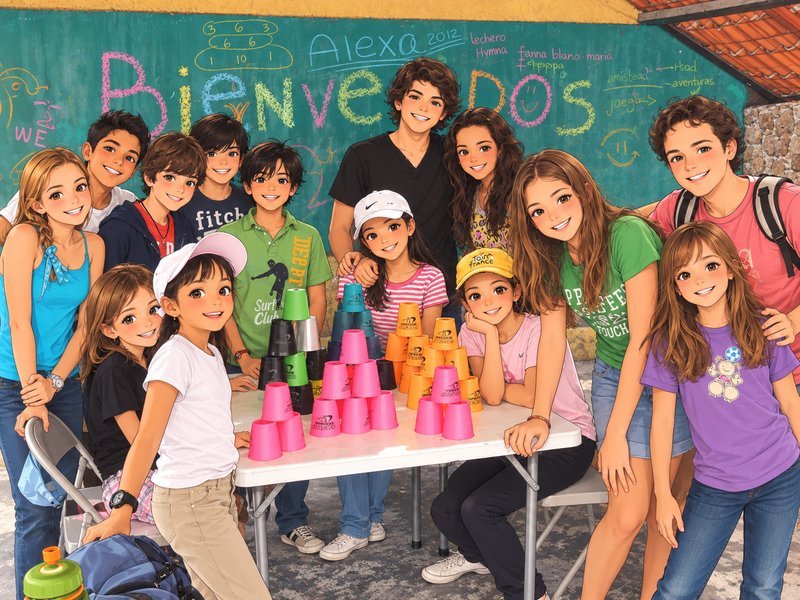 Staff y campistas conviviendo en actividades