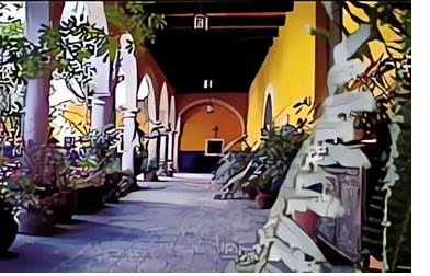 Interior de la hacienda colonial de Ojo Ciego